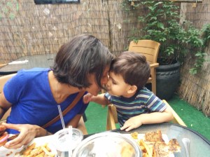 Warming mommy's nose